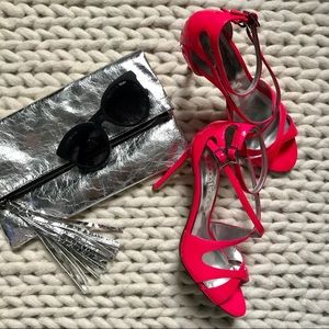 Bright Pink Strappy Heels!!